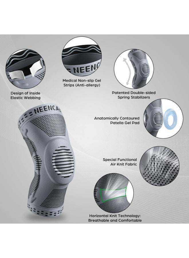 general Professional Knee Brace for Pain Relief, Medical Knee Support with Patella Pad & Side Stabilizers, Compression Knee Sleeve for Meniscus Tear, ACL, Joint Pain, Runner, Workout - Image 2